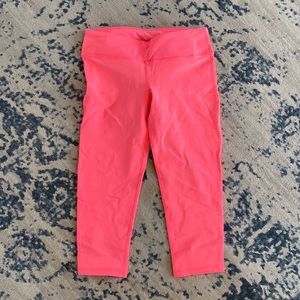 Albion fit neon coral small cropped leggings